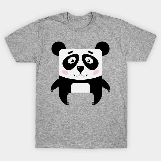 Mr Square Panda T-Shirt by SquareTeddyBear